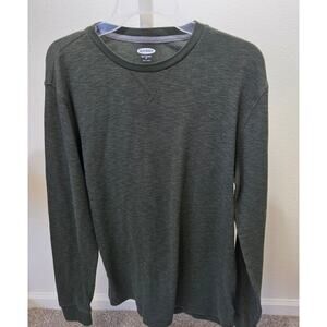 Fourcast Green Ribbed Texture Long Sleeve Shirt Men's Size Large